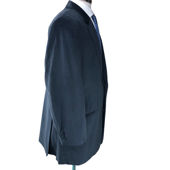 Haggar 1926 Originals Mens Size 44R Sport Coat Blazer Twill Navy Blue - Picture 8 of 16